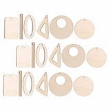 EXCEART 180 Pcs DIY Earrings Unfinished Wooden Earrings Lip Gloss Kits Blank Wood Charms DIY Wooden Earrings Charms Natural Wood Pendants Jewelry EXCEART