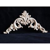 LIOOBO Home Decoration 4pcs Wood Carved Onlay Applique Unpainted Rose Flower Applique for DIY Craft Door Home Furniture Decoration 15cm Corner LIOOBO