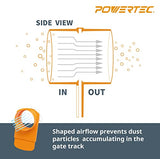 POWERTEC 70304 2-1/2” Dust Collection Fittings Network w/Reducer, Blast Gates, Pipes, 90-Degree Elbow Connector, Y-fittings, Mounting Brackets POWERTEC