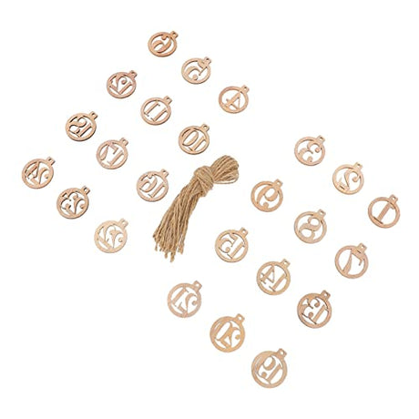Veemoon 1 Set Digital Listing Wood Cutout Slices Blank Wood Cutouts Christmas Wood Number Sign Christmas Advent Calendar Unfinished Wood Number Veemoon