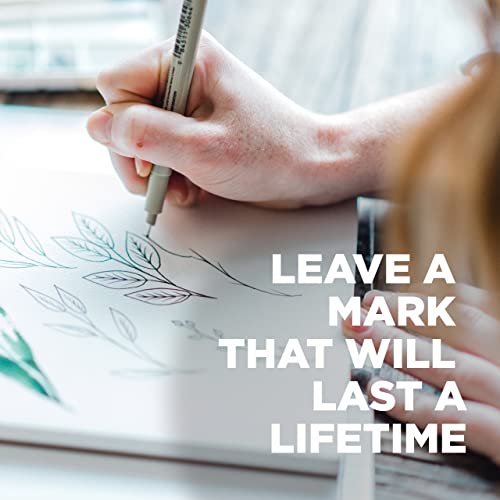 SAKURA Pigma Micron Fineliner Pens - Archival Black Ink Pens - Pens for Writing, Drawing, or Journaling - Black Ink - 01 Point Size - 6 Pack SAKURA