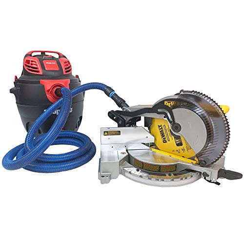 Cen-Tec Systems 94434 Antistatic Wet/Dry Vacuum Shop Vacs with Universal Power Tool Adapter Set, 16 Ft. Hose, Blue Cen-Tec Systems