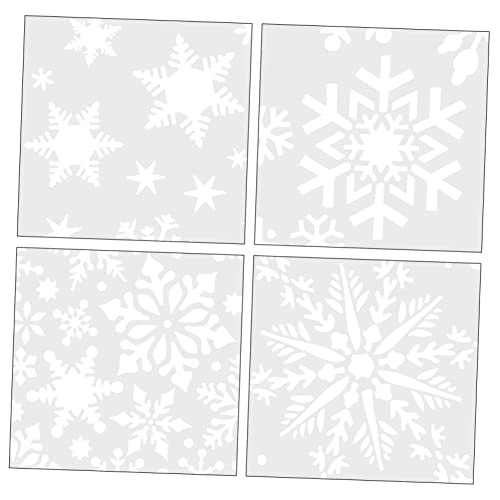 VILLCASE 4pcs Painting Template Wall Door Painting Stencil Wood Burning Stencils Cookie Stencils Christmas Stencils for Painting Kids Decor Stencils - WoodArtSupply