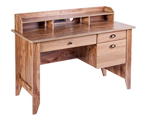 OneSpace Eleanor Executive Desk, Classic Oak OneSpace