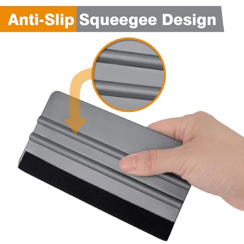 KESPEN Window Felt Squeegee, Vinyl Scraper for Window Privacy Film and Car Glass, Tint Squeegee Installation Tool Protection Scratches Film Soothing, KESPEN WINDOW FILMS