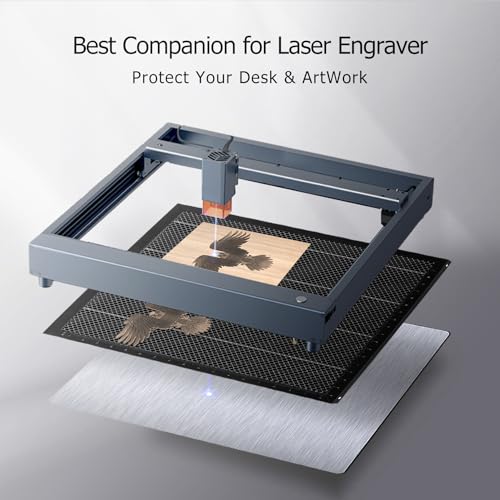 YOOPAI Honeycomb Laser Bed 500x500mm Honeycomb Working Table with Aluminum Panel for Laser Cutter Engraver Accessories, Desktop Protection, Fast Heat YOOPAI