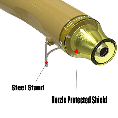 Homidic Heat Gun Upgraded to 662℉, Dual-Temperature Professional Heat Tool, Mini Handheld Hot Air Gun for Embossing Shrink Wrapping Paint Crafts Homidic