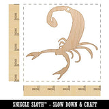 Scorpion Insect Solid Unfinished Craft Wood Holiday Christmas Tree DIY Pre-Drilled Ornament Sniggle Sloth