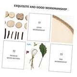 VILLCASE 1 Set DIY Log Painting Natural Wood Slices Painting Kit Unfinished Blank Sign Handmade Wood Painting Kids Toys Kid Craft Wedding Christmas VILLCASE