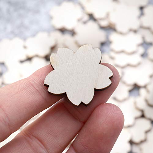 LIOOBO 100pcs Christmas Hanging Pendants Christmas Tree Pendant Hanging Embellishments Xmas Wood Slices Christmas Theme Hanging Pendant Ornament - WoodArtSupply