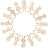 COHEALI 50pcs Wooden Boy Cutout Unfinished People Shaped Craft Sticks Blank Wooden Slices for DIY Projects COHEALI