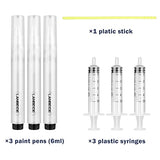 LANBEIDE Refillable Touch Up Paint Pens, 3Pcs Paint Brush Pens for Walls Repair, Furniture Repair Kit for Drywall, Wood Floors, Cabinets, Windows, LANBEIDE