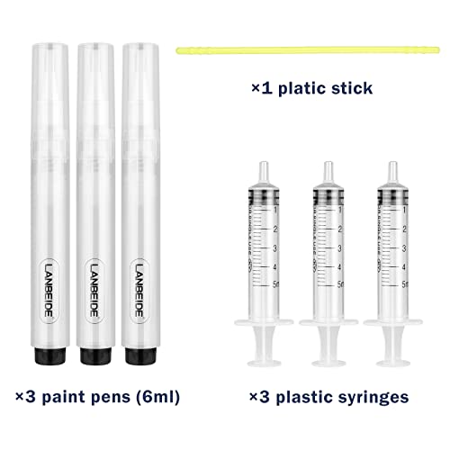 LANBEIDE Refillable Touch Up Paint Pens, 3Pcs Paint Brush Pens for Walls Repair, Furniture Repair Kit for Drywall, Wood Floors, Cabinets, Windows, - WoodArtSupply