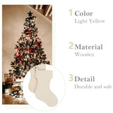 ARTIBETTER 50pcs Wooden Stocking Cutouts Unfinished Christmas Ornaments Hanging Pendant Christmas Stocking for DIY Crafts Decoration,Christmas Tree ARTIBETTER