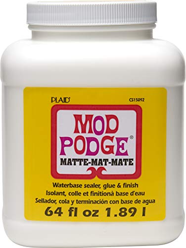 Mod Podge CS15092 Waterbase Sealer, Glue and Finish, 64 oz, Matte Mod Podge