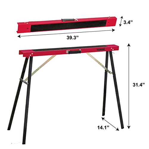 TOMAX Portable Folding Sawhorse Heavy Duty 275lb Weight Capacity Each Twin Pack TOMAX