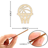 Basketball Net Wood Craft,Unfinished Wooden Cutout Art,DIY Wood Sign, Inspirational Farmhouse Wall Plaque,Rustic Home Decor for Bedroom Living Room Arupkeer