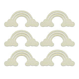 Creaides Rainbow Wood DIY Crafts Cutout Rainbow Shaped Wooden Ornaments Unfinished Wood Slices Embellishments for Wedding Birthday Christmas Party Creaides