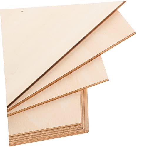 Anneome 10pcs Hand Painted Wood Panel Bamboo Fitted Sheet Wooden Signs Natural Wood Slices DIY Wooden Plank Blank Unfinished Basswood Sheets Basswood Anneome