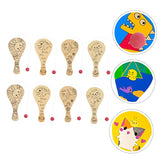 Abaodam 8pcs Graffiti Blank Racket Unfinished Paddle Toy Paddle Party Favor Blank Painting Paddle Toy Paddle with Greek Zapper Indoor Racket Kids Abaodam