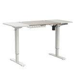 Radlove Electric Height Adjustable Standing Desk, 55 x 24 Inches Stand Up Workstation, Splice Board Home Office Computer Table Ergonomic (White Frame Radlove