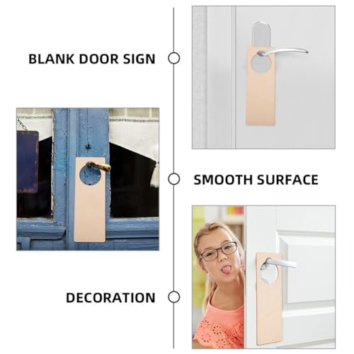 Operitacx 20Pcs Wood Door Knob Hanger Blank Wooden Door Knob Signs Cutouts for DIY Craft Unfinished Door Sign Direction Signs Operitacx