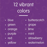 Colorations Washable Perfect Stamp Pads, 12 Colors, 3-3/4" Square, Finger Ink Pad, Small Pad, Vivid Bright Colors, Arts & Crafts, Stamping, Colorations