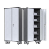 Waqiv 71" Metal Storage Cabinet with Wheels,Garage Storage Cabinet with Locking Doors and 4 Shelves,Lockable Rolling Tool Cabinet for Home Waqiv