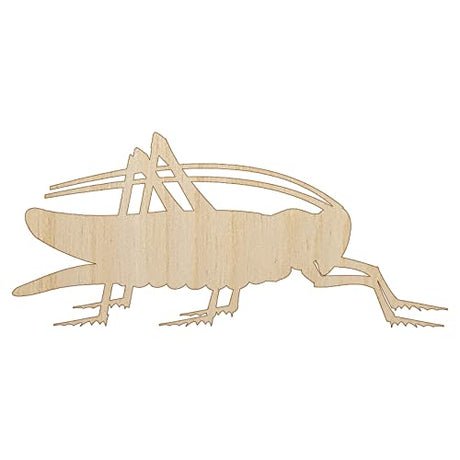 Grasshopper Insect Solid Unfinished Wood Shape Piece Cutout for DIY Craft Projects - 1/4 Inch Thick - 6.25 Inch Size Sniggle Sloth