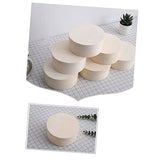 VOSAREA 2 Pcs Wooden Keepsake Box Plain Wooden Boxes Wooden Craft Box Unfinished Keepsake Box Wooden Storage Container Small Gift Box Round Wood Case VOSAREA