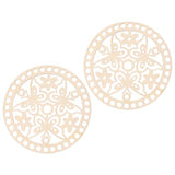 MECCANIXITY Crochet Basket Base Wooden Basket Bottom, 5.5"(14cm) Crochet Bag Bottom, Round Basket Bottom for DIY Basket Crochet, Bag Weaving Knitting MECCANIXITY