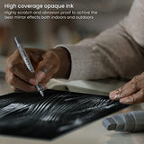 ARTEZA Mirror Chrome Marker Set – 3 Pack, 2.9mm, 5mm & 15mm Nibs, Hi-Gloss Silver Metallic Pens for Eye-Catching Art on Various Surfaces – ARTEZA