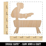 Gymnastics Gymnast Vault Solid Unfinished Craft Wood Holiday Christmas Tree DIY Pre-Drilled Ornament Sniggle Sloth