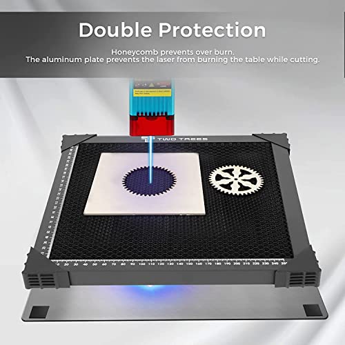 400 * 400mm Honeycomb Laser Bed Honeycomb Working Table Laser Honeycomb for CO2 or Laser Engraver Cutting Machine with Aluminum Plate with Engraving - WoodArtSupply