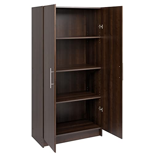 Prepac Elite 32" Espresso Storage Cabinet with Adjustable Shelves Prepac