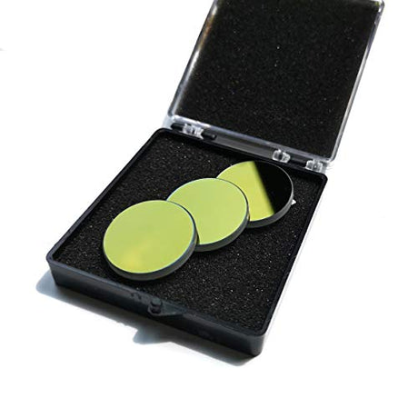 CNCOLETECH 20mm K9 Laser Mirror Coated Gold Reflective Lens for CO2 Laser Engraver 40W or 50W CNCOLETECH