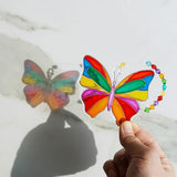 Winlyn 27 Sets Butterfly Suncatchers Ornaments Decorations DIY Window Paint Art Suncatchers Butterfly Suncatchers Painting Craft Kits for Kids Winlyn