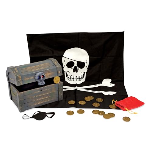Melissa & Doug Wooden Pirate Chest Pretend Play Set Melissa & Doug