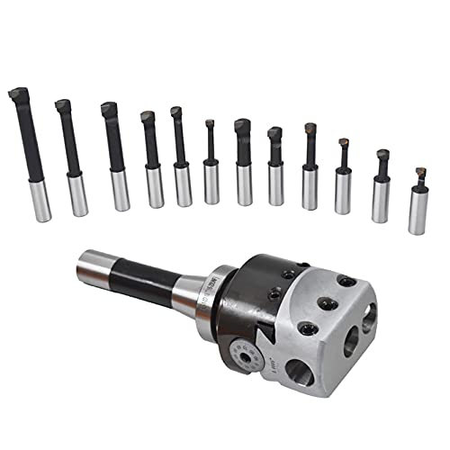 TINVHY 12-Pack Set 3 Boring Head R8 Shank 3/4 Carbide Boring Bar, Replacement for Bridgeport Milling TINVHY