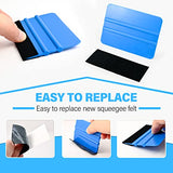 Gomake 20 Pack Vinyl Squeegee with 20PCS Squeegee Felt Fabric for Tint Film Decal Squeegee Application Tool Vinyl Wrap Installation Wallpaper Smooth Gomake