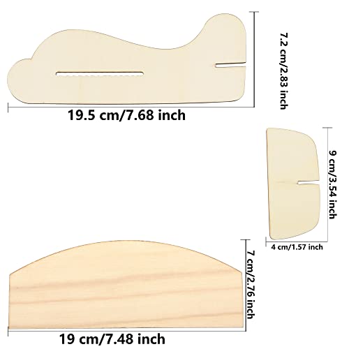 Haconba 24 Pack DIY Wood Planes Wooden Airplane Toys Unfinished Wood Glider Plane Model to Paint for Birthday Family School Craft Projects Haconba