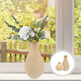 COHEALI Unfinished Wood Vase 2pcs Unfinished Vase Wooden Flower Vase Handmade Blank Floral Vase Paint Your Own Natural Flower Container DIY Painting COHEALI