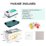 Legooin Heat Press Machine for T-Shirts, 7" × 5" Portable Fast Heat-up Mini Easy Press with Timing Function & Insulated Base, Ideal for T-Shirts, Legooin