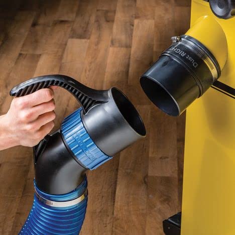 Dust Right 4 Inch Tool Ports (Pack of 2) – Port Fits for 4” Inch Dust Collection Hose – Plastic Small Port Hose - Dust Collection Fittings Includes ROCKLER