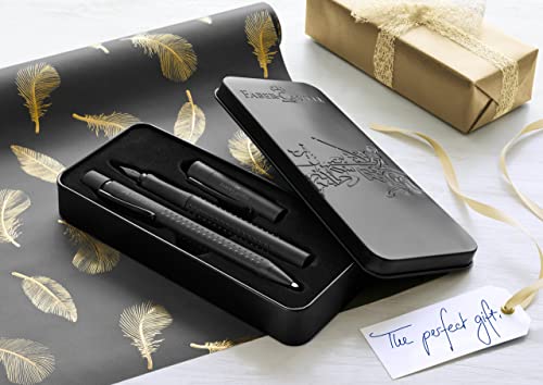 Faber-Castell Grip Edition Fountain Pen and Ballpoint Pen Set - All Black Faber-Castell