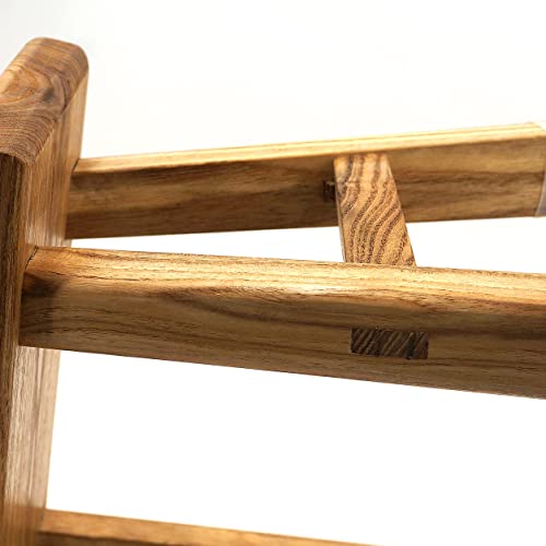 ANQILEE Handmade Solid Wood Stool Milking Stool 10" Height Wooden Step Stool Simple Wooden Viking Stool (12" Long 6" Wide) ANQILEE
