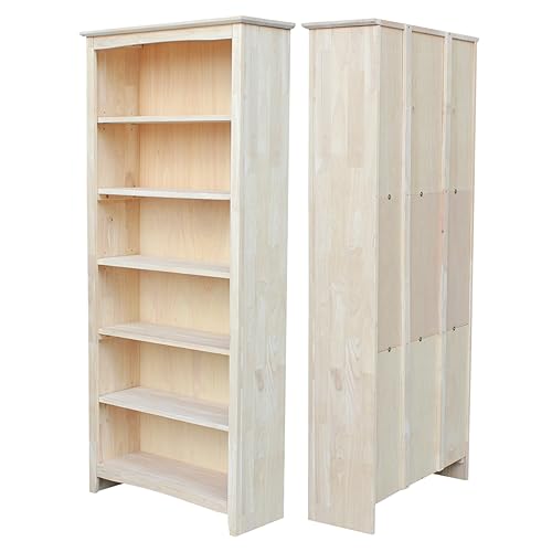 International Concepts Bookcase, 72-Inch, Unfinished IC International Concepts