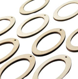 ALL SIZES BULK (12pc to 100pc) Unfinished Wood Wooden Hollow Oval Hoop Circle Frame Laser Cutout Dangle Earring Jewelry Blanks Charms Ornaments Shape Texan Wood Crafts