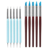 10Pcs Silicone Clay Sculpting Tool, Modeling Dotting Tool& Pottery Craft use for DIY Handicraft,Silicone Tool,Silicone Sculpting Tools Awpeye