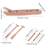 GORGECRAFT 11.6 Inch Large Wooden Boat Unfinished Natural Canoe Wood Craft Project Nautical Fishing Boat Model Ocean Landscape Ornamnets Sailboat GORGECRAFT